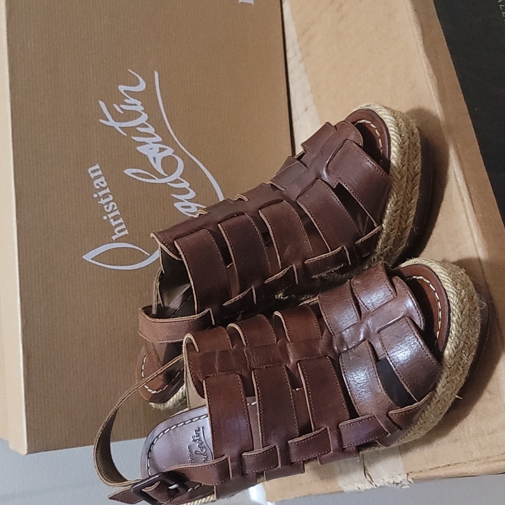 Christian Louboutin wedge. Brown size 35 or 5 US